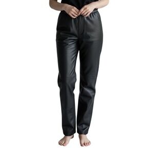 Vintage Neto Genuine Leather Straight Leg Pants Size 6